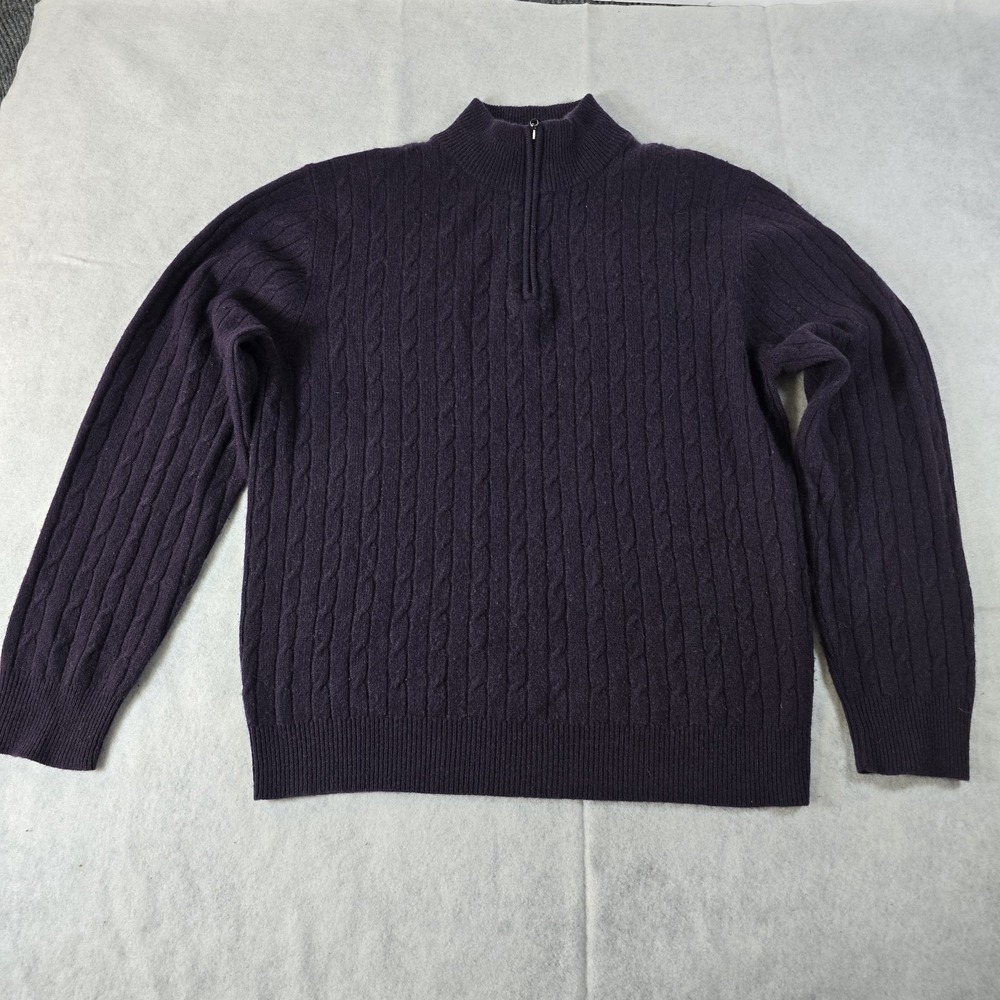Men's Allen Solly Cashmere 3/4 Zip Sweater Size‎ Large